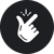 Icon of a hand snapping fingers